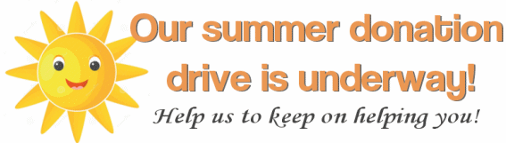Our Cloudeight summer donation drive is underway.