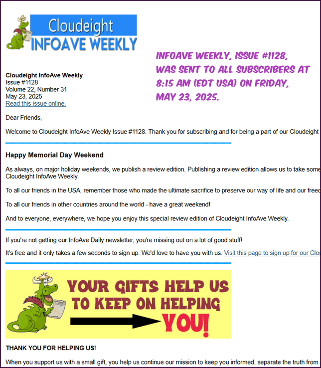 Cloudeight InfoAve eekly