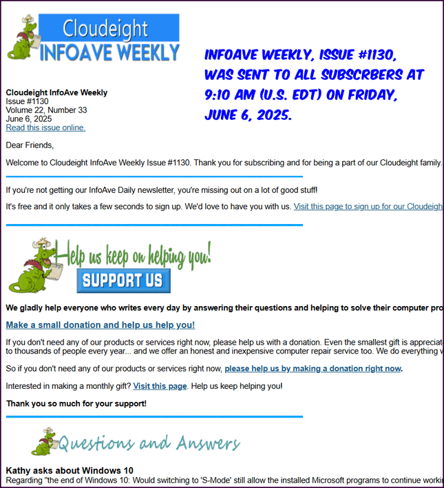 Cloudeight InfoAve eekly