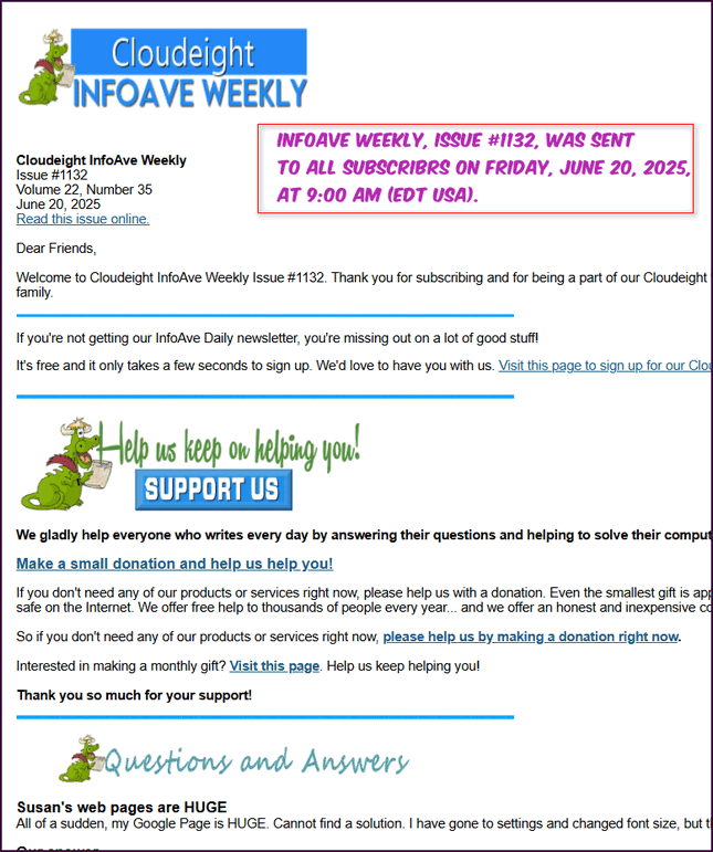 Cloudeight InfoAve eekly