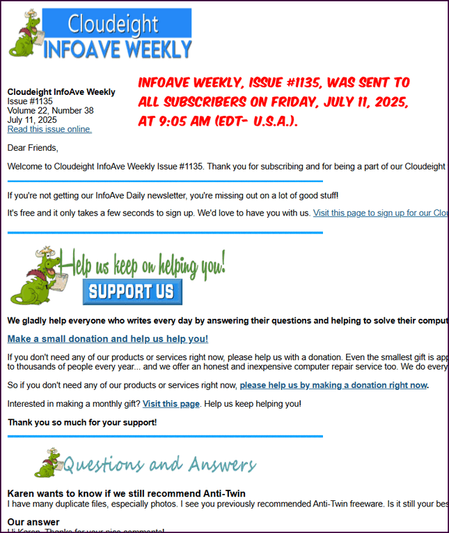 Cloudeight InfoAve Weekly