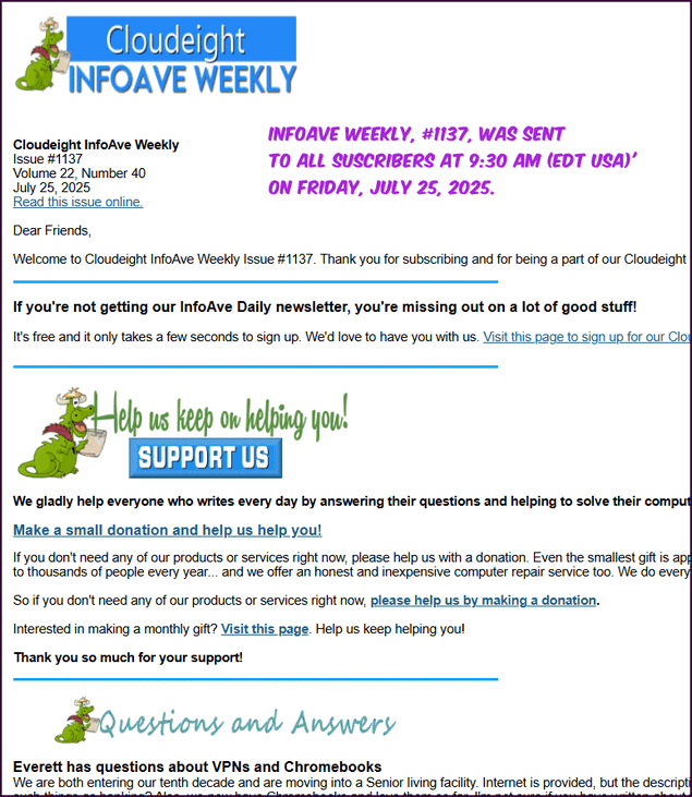 Cloudeight InfoAve Weekly