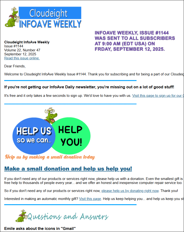 Cloudeight InfoAve Weekly