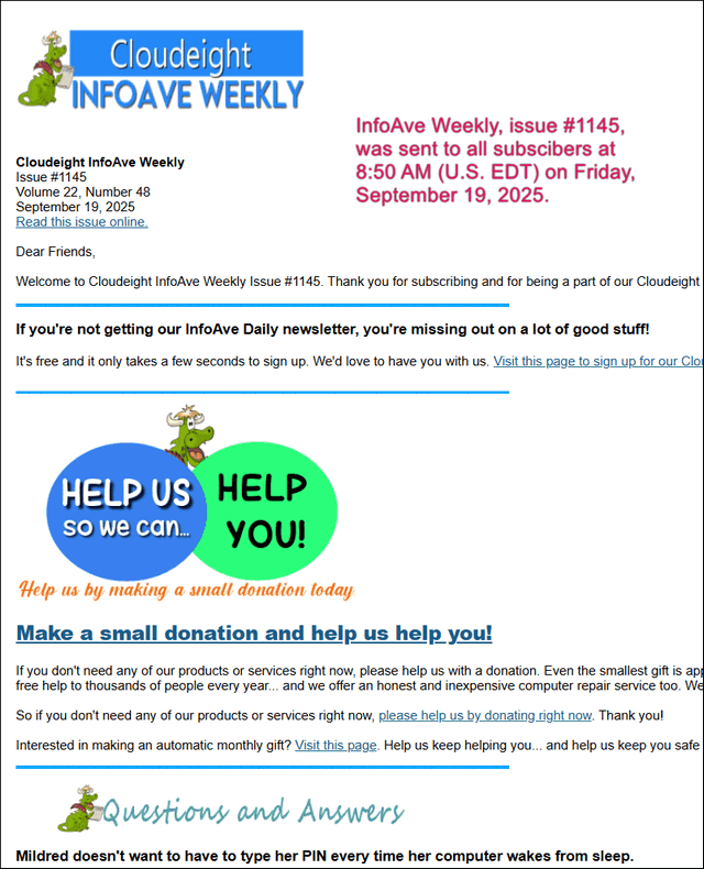 Cloudeight InfoAve Weekly