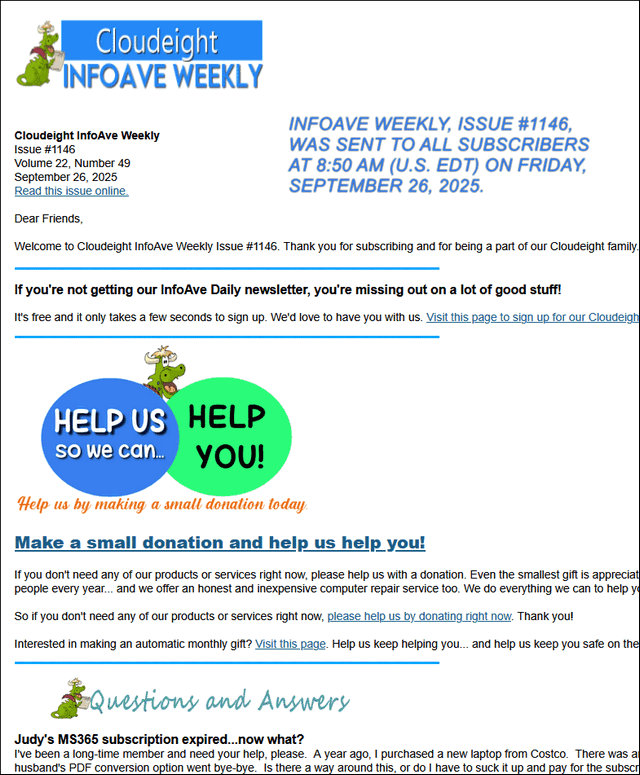 Cloudeight InfoAve Weekly