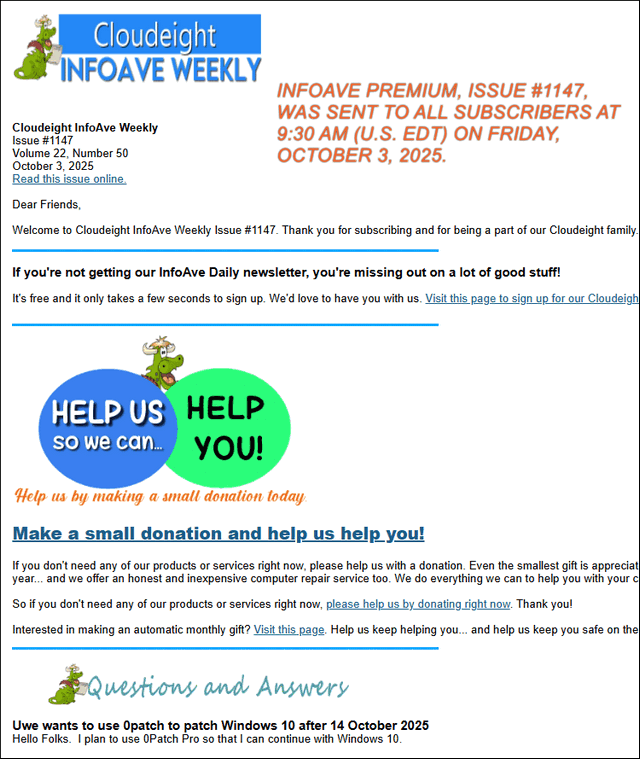 Cloudeight InfoAve Weekly
