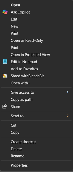 Windows 11 context menu expanded with SHIFT key. Cloudeight InfoAve