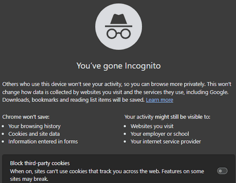 Open Chrome in Incognito mode - Cloudeight InfoAve