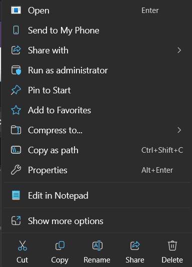 Modern Contex Menu in Windows 11 - Cloudeight InfoAve