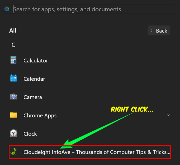 Cloudeight Tutorial - How to pin almost anything to the Windows 11 taskbar.