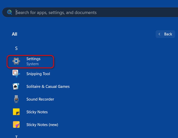 The Settings App - Windows 11
