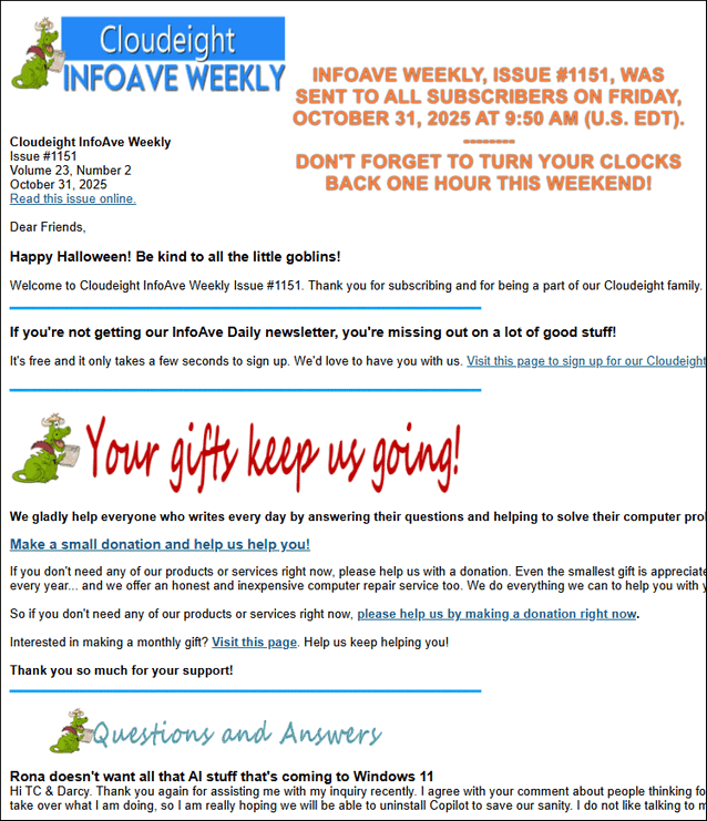 Cloudeight InfoAve Weekly