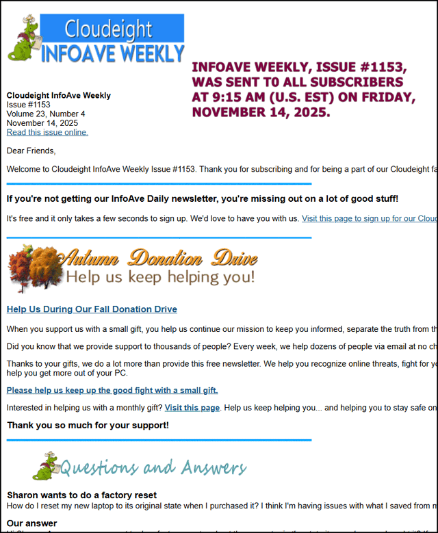 Cloudeight InfoAve Weekly