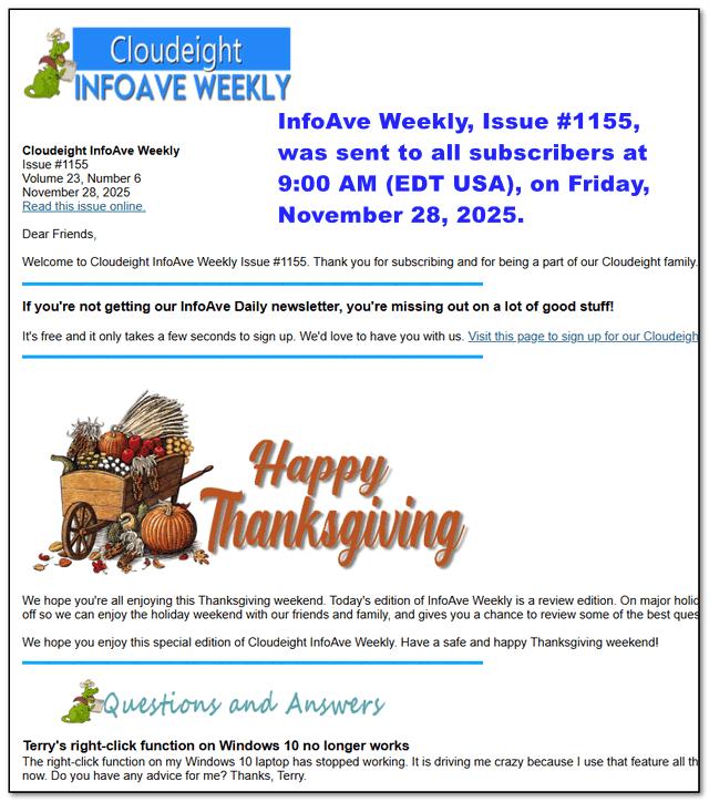 Cloudeight InfoAve Weekly