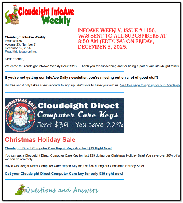 Cloudeight InfoAve Weekly