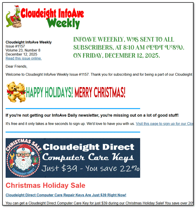 Cloudeight InfoAve Weekly