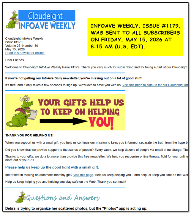 Cloudeight InfoAve Weekly