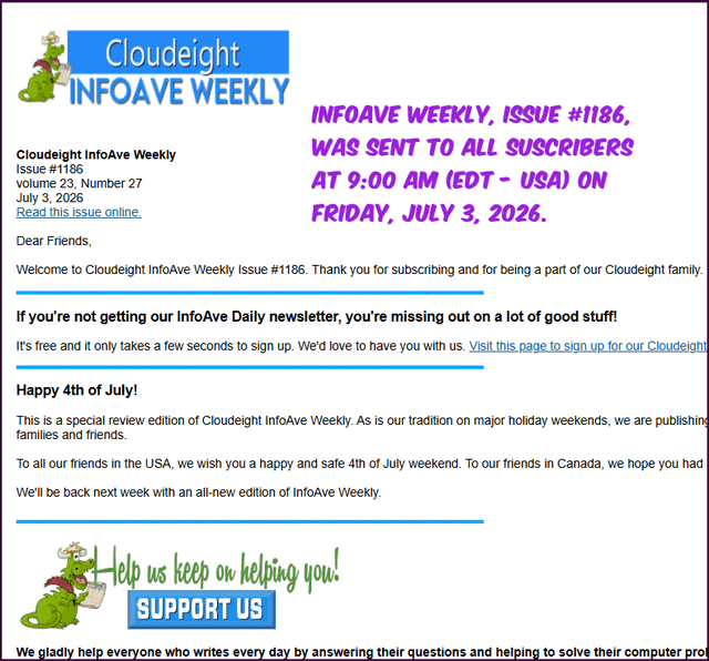 Cloudeight InfoAve Weekly