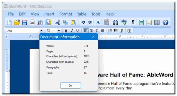 Cloudeight Freeware Hall of Fame: AbleWord