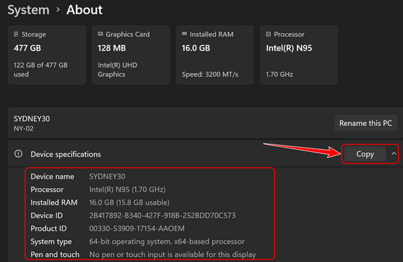 Cloudeight Tips for Windows 10 and Windows 11 - About your PC