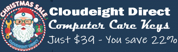 Cloudeight Direct Computer Care Christmas Holiday Sale