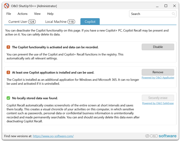 O&O ShutUp10++: Taking Back Control of Windows Privacy... Cloudeight InfoAve
