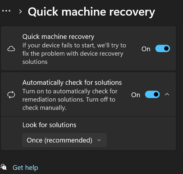 Windows 11 Quick Machine Recovery - Cloudeight InfoAve