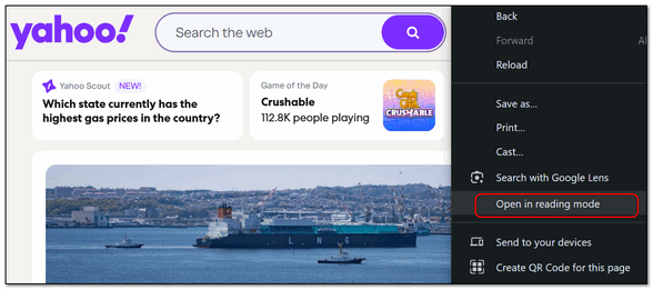 Chrome's new Reading Mode - Cloudeight InfoAve