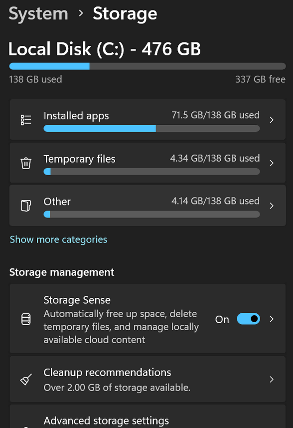 Windows 11 Storage Sense - Cloudeight