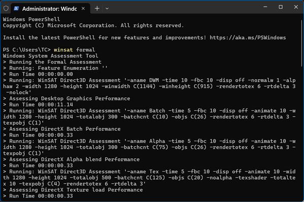 Benchmarking with WinSAT - Cloudeight InfoAve