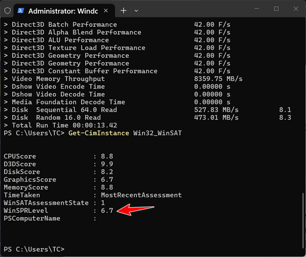 Benchmarking with WinSAT - Cloudeight InfoAve