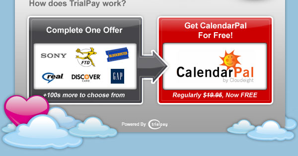 Simply complete one offer and get CalendarPal for FREE!