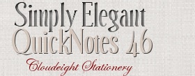 Cloudeight Stationery, free stationery for your email, QuickNotes 46 Simply Elegant