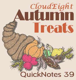 Free Email Stationery, CloudEight Stationery, QuickNotes 39, Autumn Treats, stationery for Outlook and Outlook Express