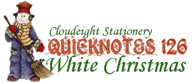 QuickNotes 126 White Christmas - Cloudeight Stationery - Christmas Stationery