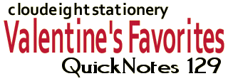 Valentine's Stationery -QuickNotes 129 Valentine's Favorites - Cloudeight Stationery