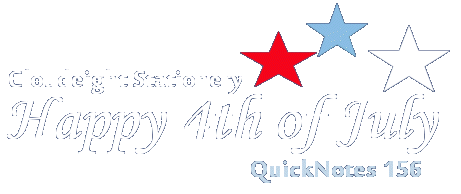 Cloudeight Stationery-QuickNotes 156 Happy 4th of July