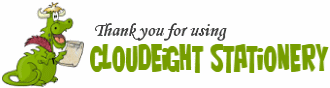 Thank you for using cloudeight stationery