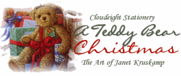 A Teddy Bear Christmas - The Art of Janet Kruskamp - Cloudeight Stationery