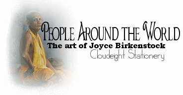 Cloudeight Stationery- People Around the World - The art of Joyce Birkenstock - Free email stationery