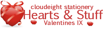 Cloudeight Stationery, Valentine's 9 Hearts and Stuff- Free email stationery for Outlook Express and Windows Mail