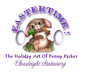 Cloudeight Stationery, Easter Stationery, Featuring the art of Penny Parker, Eastertime